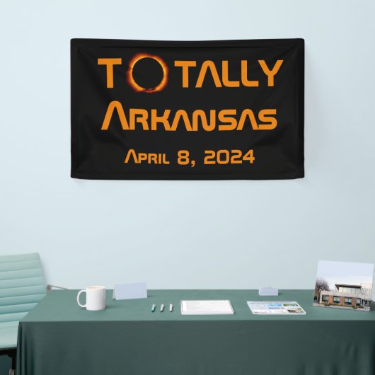 Arkansas 2024 Gesamtsolares Eclipse Banner (Messeveranstaltung)