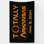 Arkansas 2024 Gesamtsolares Eclipse Banner (Vertikal)