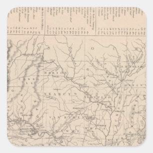 Arkansas 2 quadratischer aufkleber