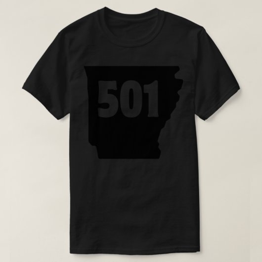 Arkansas 501 Area Code TShirt 1 (Design vorne)