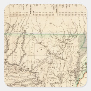 Arkansas 8 quadratischer aufkleber