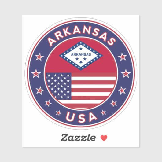 Arkansas Aufkleber (Blatt)
