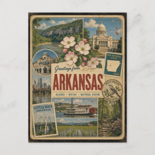 Arkansas Authentische Vintage-Postkarte Postkarte