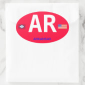 Arkansas Autoaufkleber europäischen Stils Ovaler Aufkleber (Tasche)