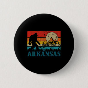 Arkansas Bigfoot Vintage Berge Wandern Camping Button