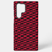 Arkansas Black and Red Check Pattern Samsung Galaxy Hülle (Rückseite)