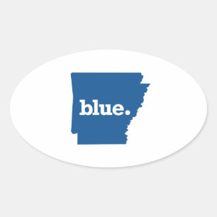 ARKANSAS BLauer STAAT Ovaler Aufkleber