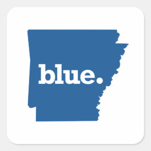 ARKANSAS BLAUER STAAT QUADRATISCHER AUFKLEBER
