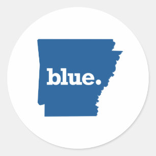 ARKANSAS BLAUER STAAT RUNDER AUFKLEBER