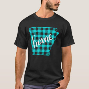 Arkansas Buffalo Kariert Zuhause Staat Land Aquama T-Shirt