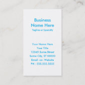 arkansas chill fade visitenkarte (Rückseite)