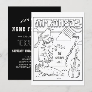 Arkansas Color Me Collage Einladung