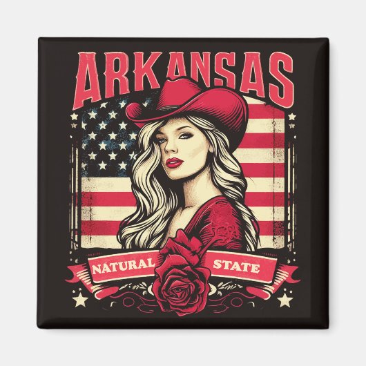 Arkansas Cowgirl Magnet (Vorne)