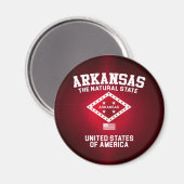 Arkansas Der natürliche Staat Magnet (Vorderseite/Rückseite)