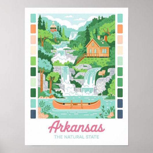 Arkansas, die natürliche Staat Sommerreise Poster (Vorne)