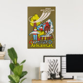 Arkansas Druck Reise Plakat Kunst (Heimbüro)