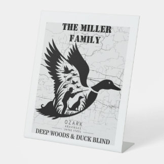 Arkansas Duck Hunting Cabin Decor Personalised Sockelschild