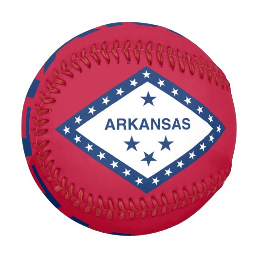 Arkansas Flag Baseball benutzerdefinierbare Name & (Vorderseite Links)