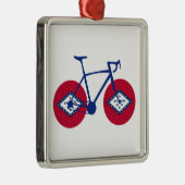 Arkansas Flag Cycling Ornament Aus Metall (Rechts)