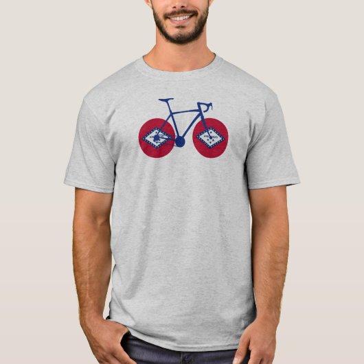 Arkansas Flag Cycling T-Shirt (Vorderseite)