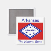 Arkansas Flag Magnet (Vorderseite/Rückseite)