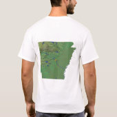 Arkansas Flag Map City T - Shirt (Rückseite)