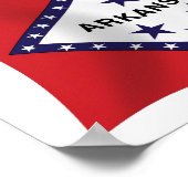 Arkansas Flag Poster Print (Ecke)