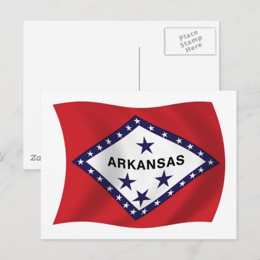 Arkansas Flag Postkarte (Vorne/Hinten)