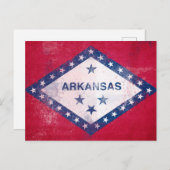 Arkansas-Flag Postkarte (Vorne/Hinten)