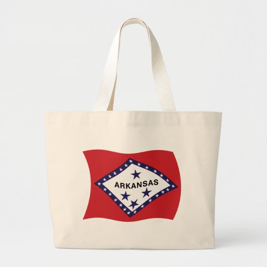 Arkansas Flag Tote Bag Jumbo Stoffbeutel (Vorne)