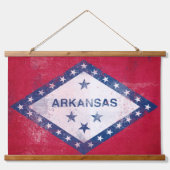 Arkansas-Flag Wandteppich Mit Holzrahmen (Vorne)