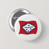 Arkansas-Flagge-Button Button (Vorne & Hinten)