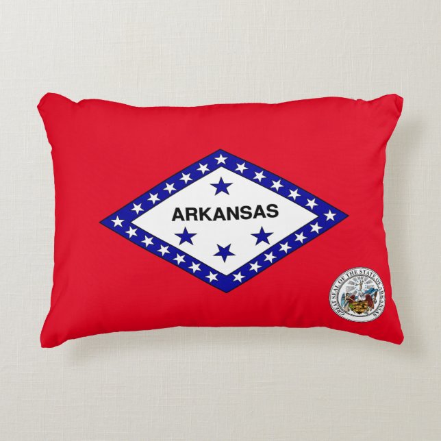 Arkansas-Flagge Dekokissen (Vorderseite)