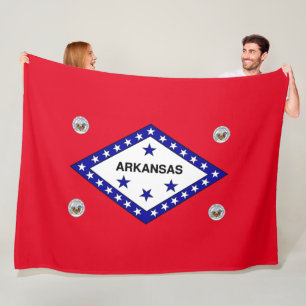 Arkansas-Flagge Fleecedecke