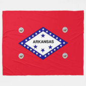 Arkansas-Flagge Fleecedecke (Vorderseite (Horizontal))