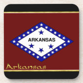 Arkansas-Flagge Getränkeuntersetzer (Vorderseite)