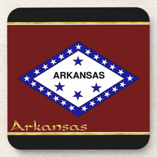 Arkansas-Flagge Getränkeuntersetzer (Vorderseite)