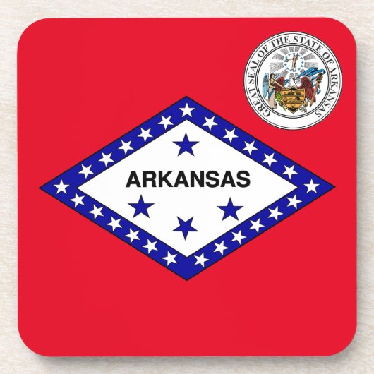 Arkansas-Flagge Getränkeuntersetzer (Vorderseite)