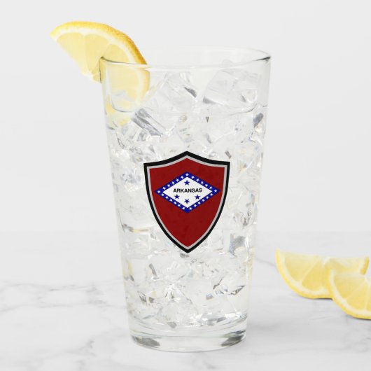 Arkansas-Flagge Glas (Vorderseite Ice)