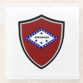 Arkansas-Flagge Glasuntersetzer (Vorderseite)
