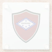 Arkansas-Flagge Glasuntersetzer (Rückseite)