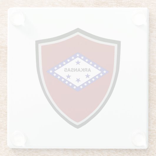 Arkansas-Flagge Glasuntersetzer (Rückseite)