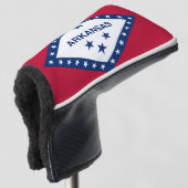 ARKANSAS-FLAGGE GOLF HEADCOVER (3/4 Vorderseite)