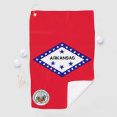 Arkansas-Flagge Golfhandtuch (Insitu)