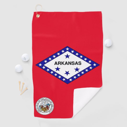 Arkansas-Flagge Golfhandtuch (Insitu)