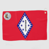 Arkansas-Flagge Golfhandtuch (Horizontal)