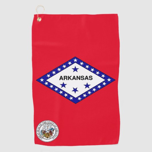 Arkansas-Flagge Golfhandtuch (Vorderseite)