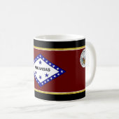 Arkansas-Flagge Kaffeetasse (VorderseiteRechts)