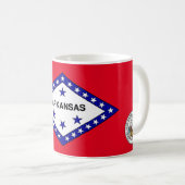 Arkansas-Flagge Kaffeetasse (VorderseiteRechts)