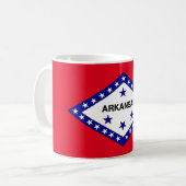 Arkansas-Flagge Kaffeetasse (Vorderseite Links)